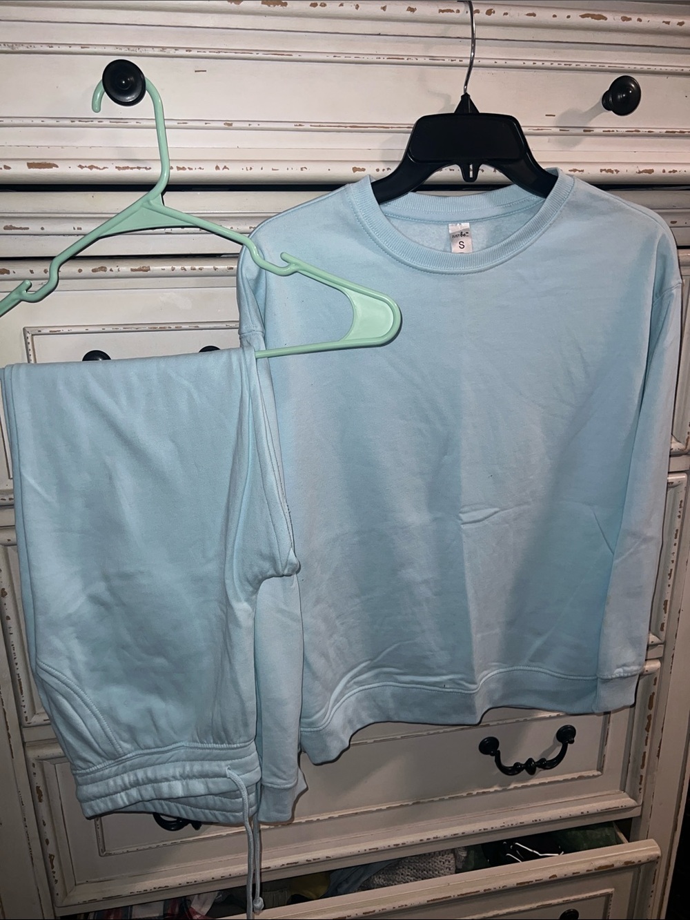 just be Light Blue Sweatshirt and Joggers Set